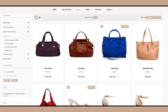 design bag shopify store, backpack fashion website, handbag store tote bag store