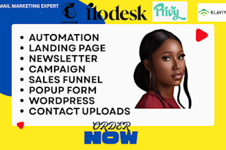be your flodesk expert, privy, wordpress, brevo klaviyo mailchimp salesfunnel