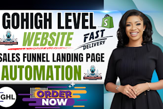 create shopify sales funnel with gohighlevel crm automation, ecommerce marketing