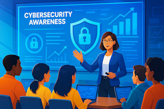 create cybersecurity awareness course, cyberworkshop, IT security, workbook, PPT