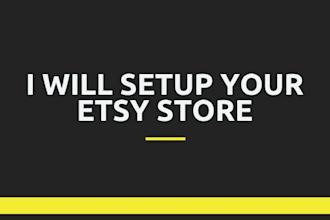 do etsy setup and listing