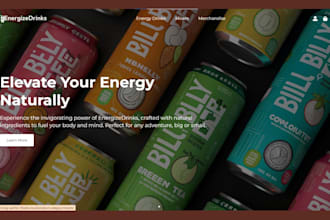 build energy drink shopify store natural energy drink website soft drink shop