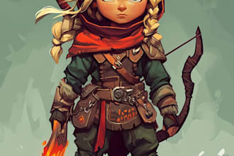 draw 2d game character or 2d game character