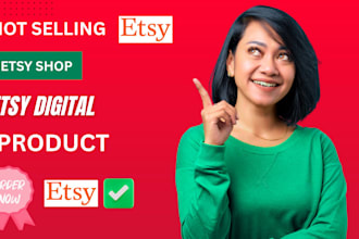 set up etsy shop, design etsy digital product seo, listing etsy store setup