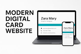 create a modern digital card website for your business
