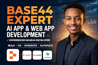 build your app or web with base44 debugging base44 app base44 expert replit ai