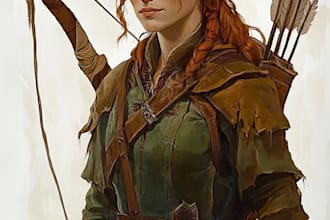 dnd character art and character design