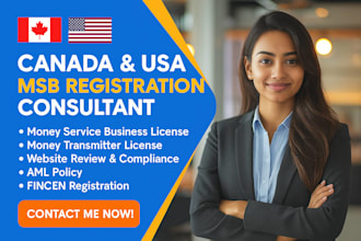 be your canada and USA msb registration and compliance consultant