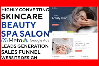 generate beauty salon spa treatment lead skincare clinic massage therapy website