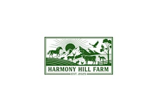 design unique harmony hill farm logo