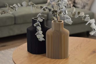 design custom 3d vase, 3d flower vase, 3d printable vase, and decor vase model