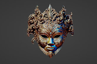 create custom 3d helmet and mask models for cosplay