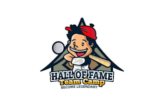 design outstanding camp aged kids team logo