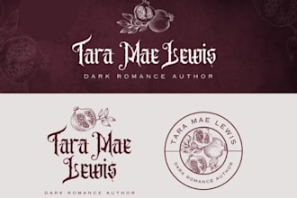 luxury aesthetic author signature logo perfect feminine author website