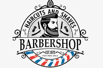 design a professional barber and barbershop logo