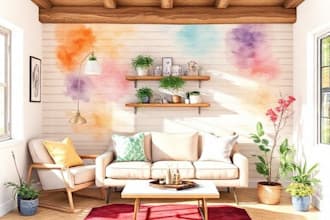 turn your home into watercolor painting