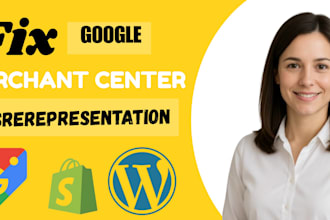 setup google merchant shopping center fix suspension misrepresentation and gmc