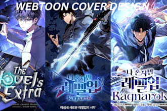 draw anime cover manga cover art webtoon cover manhwa cover design manga artist