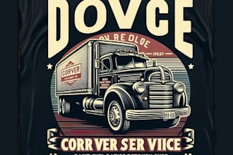 do creative truck courier service logo