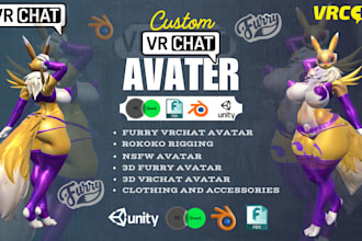 custom 3d nsfw vrchat avatar vrc furry avatar 3d furry nsfw vrc character model