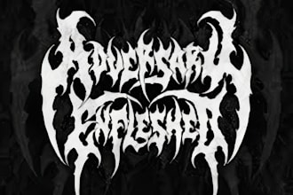draw killer black metal and death metal logo design