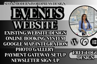 event website event booking website conference website party event website