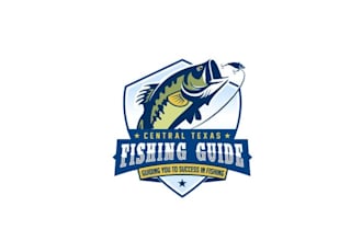 design modern central texas fishing guide logo