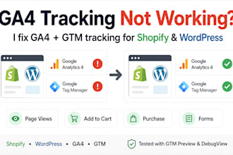 fix ga4 and GTM tracking for your shopify or wordpress website
