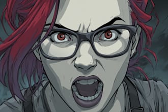 draw custom comic book art, characters, cartoon art