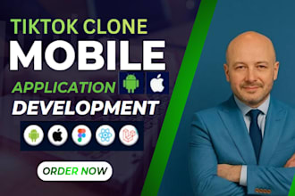 develop a professional tiktok clone or video sharing mobile app for android ios