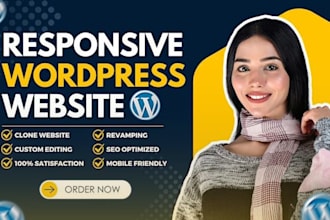 design and develop a responsive wordpress website asap