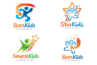 design colorful kids baby children logo