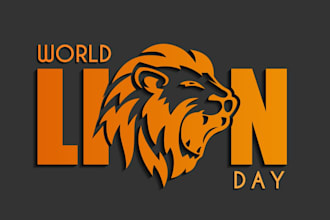 design professional king lion, lioness logo