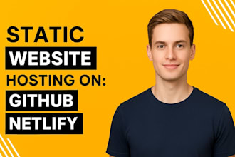 create static website hosting on github or netlify