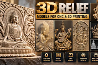 create custom 3d relief models for cnc and 3d printing