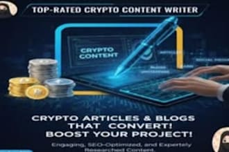 write crypto posts and educational blogs
