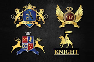 make luxury heraldic, coat of arms logo