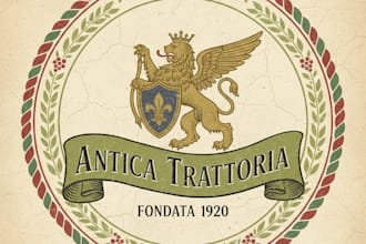 design a vintage italian logo with timeless european charm