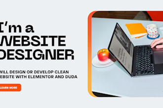 design or develop clean website with elementor and duda, travel tour website