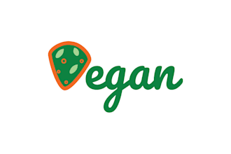 minimalist vegan logo design