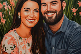 draw awesome couple portrait from your photo
