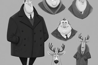 make an christmas character, mascot, cartoon character