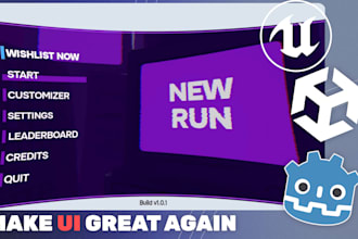 design stunning UI UX and graphics for your game