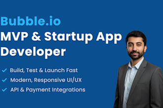design and develop your bubble io mvp or startup web app