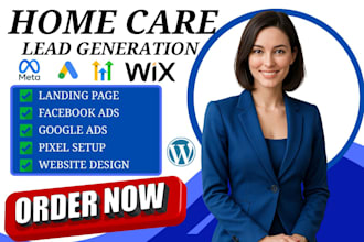 generate home care leads elderly care assisted living senior care giver website
