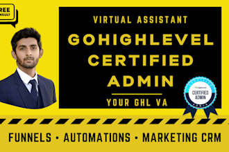 be certified gohighlevel virtual assistant, ghl expert VA for funnel, automation