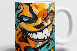 make amazing typography and custom coffee mug design