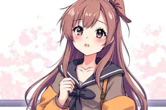 draw cheap coloured sketch anime style for you