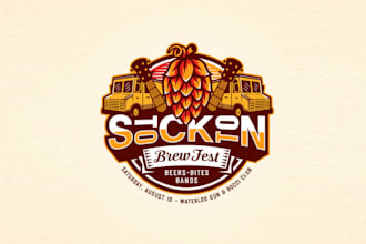 design corporate the stockton brew fest logo