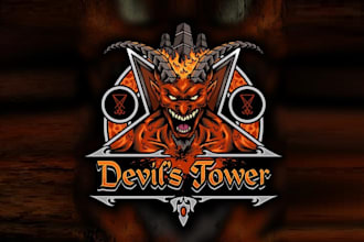 design stand out devils tower game logo